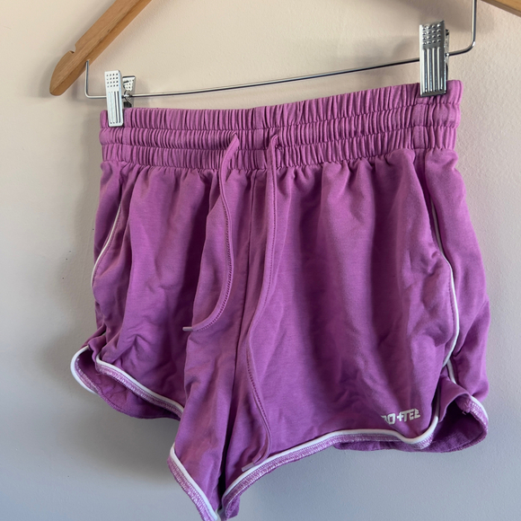 BO+TEE | Purple Elastic Waist Athletic Shorts - Picture 3 of 6